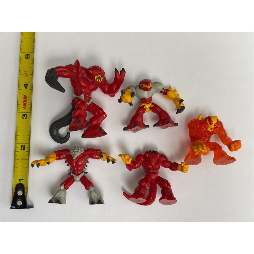 Giochi Preziosi Gormiti Volcano Tribe Lot Of 5 Mini Figures PVC Preowned